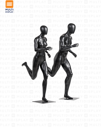 Maniqui Completo Mujer Deportivo, Pose Corriendo, Negro