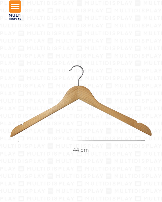 Gancho de Ropa Top Madera 44x1.2cm Madera Clara