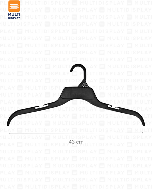 Gancho de Ropa Top Plastico Basico 43x1.0cm Negro