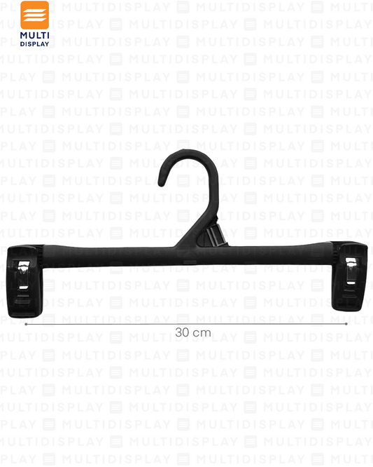 Gancho de Ropa Pantalon Plastico Basico 30cm Negro