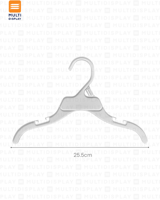 Gancho de Ropa Top Plastico Basico Infantil 25.5cm Blanco