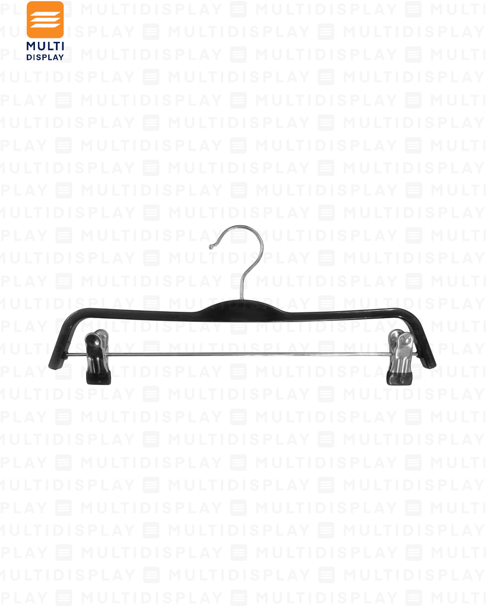 Gancho de Ropa Pantalon Plastico con Barra 37.5x1.2cm Negro