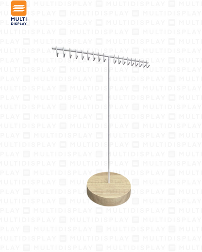 Exhibidor de Collar T Metalico 28cm, Blanco