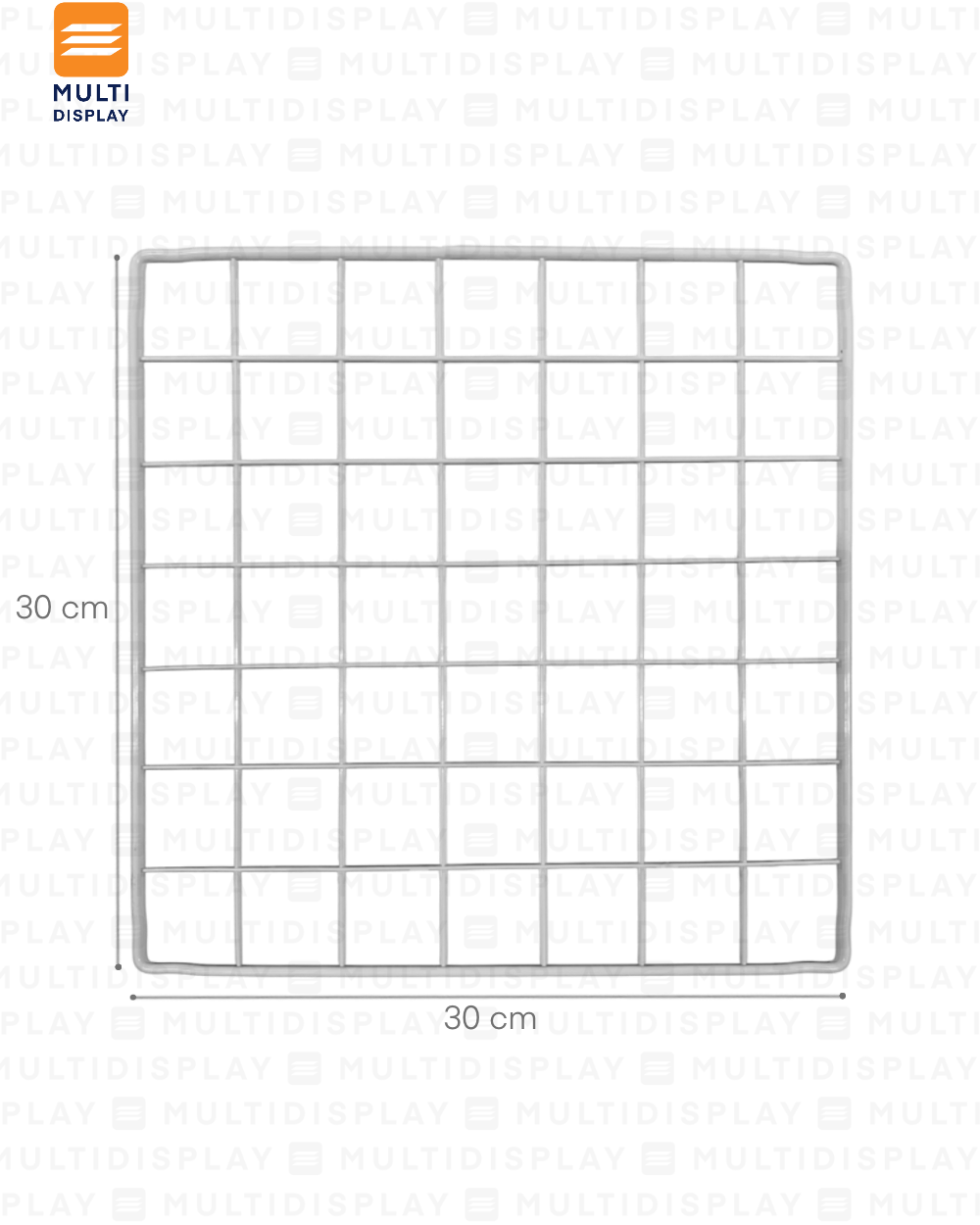 Exhibidor de Malla Cubo 30x30cm Blanco