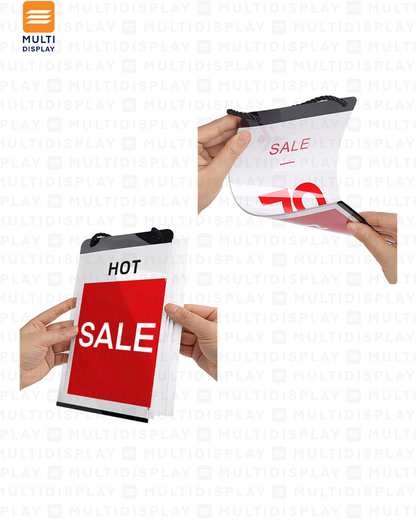 Portabanner A5 Colgande de Bolsillo, Negro