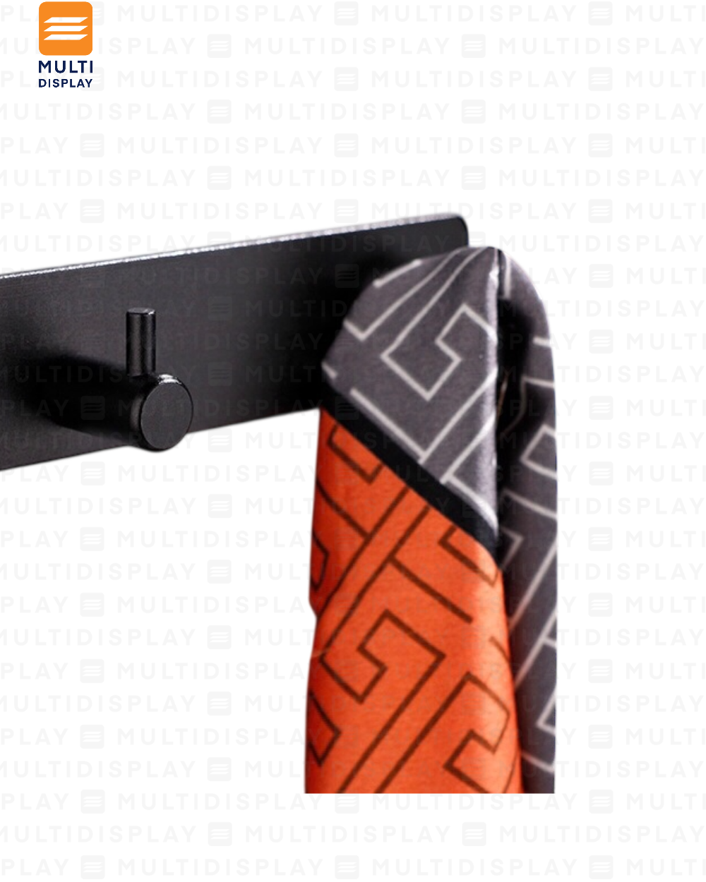 Gancho para Vestidor Aluminio 5 Slot, Negro