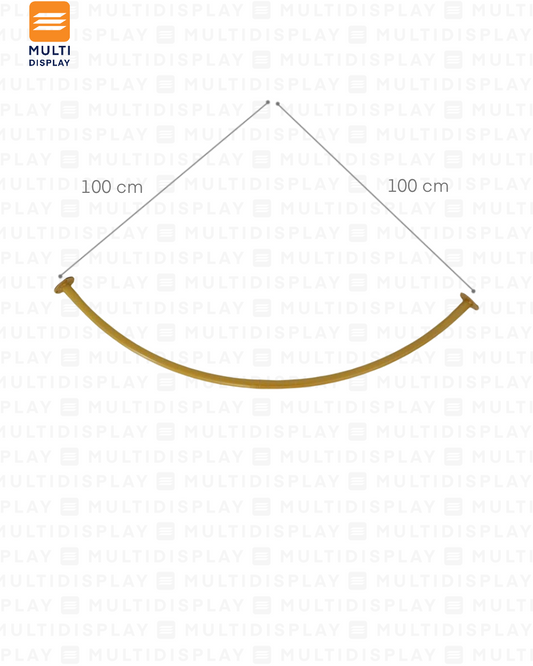 Barra para Vestidor C 100cm con Cortina, Dorado