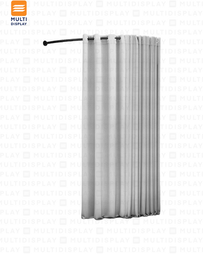 Barra para Vestidor C 100cm con Cortina, Negro