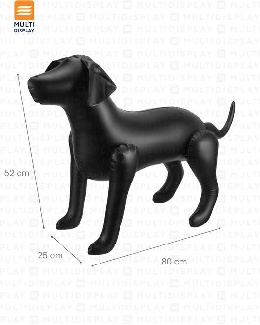 Maniqui Mascota Inflable Perro, Negro