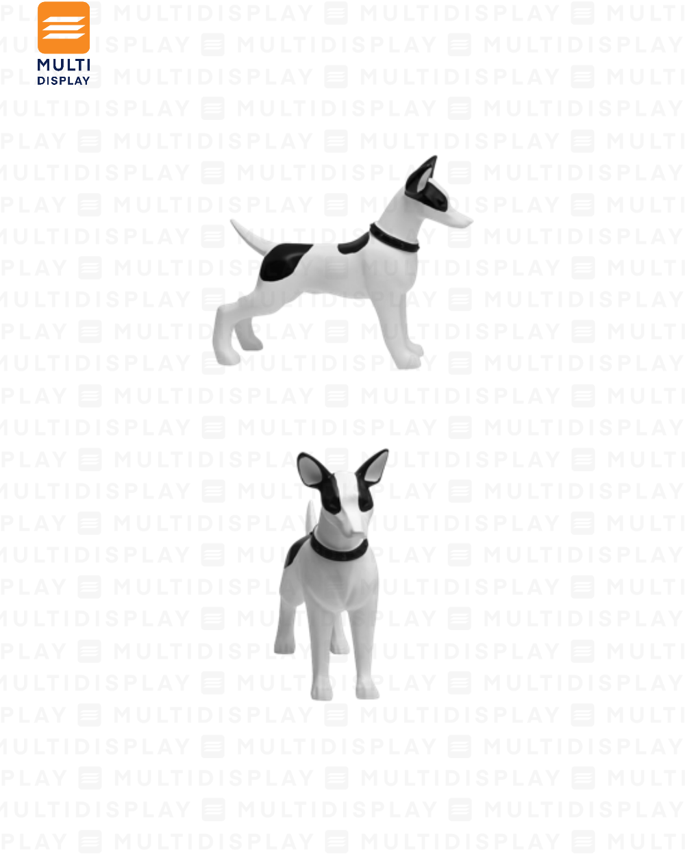 Maniqui Mascota Perro Terrier, Blanco con Negro