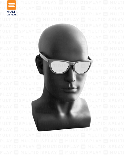 Maniqui Cabeza para Casco 56cm Plastico Hombre, Negro