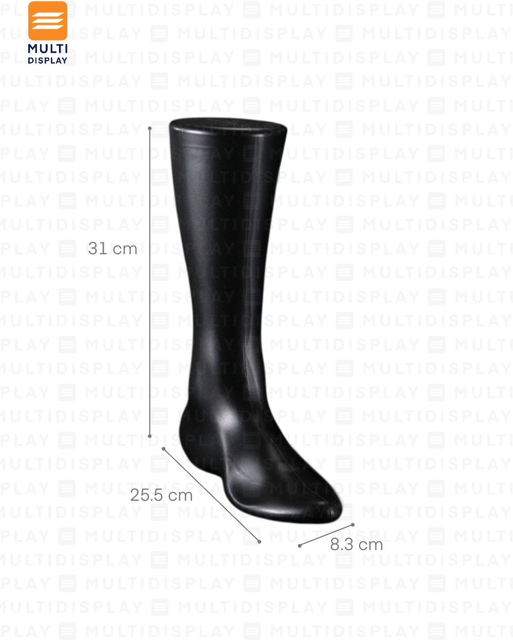 Maniqui Pie para Zapato Hombre 31cm, Negro