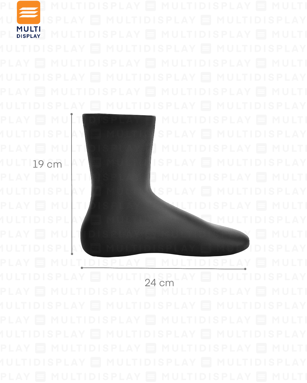 Maniqui Pie para Zapato Hombre 19cm, Negro