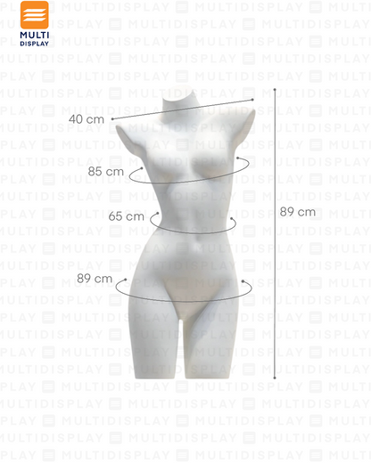 Maniqui para Mesa Torso y Pierna, Mujer Blanco