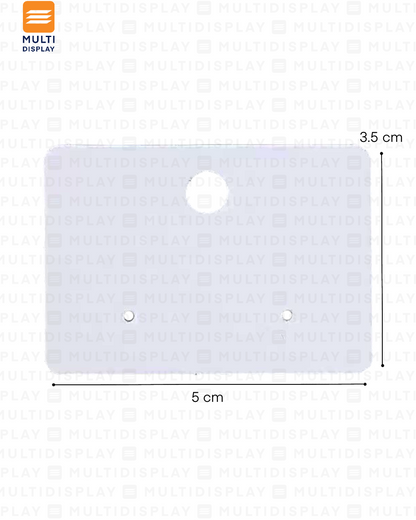 Empaque para Joyeria, Carton 5x3.5cm, Paquete de 50, Blanco