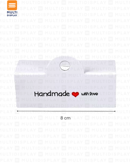 Empaque para Joyeria, Carton Plegable 8x6cm, Paquete de 50, Blanco