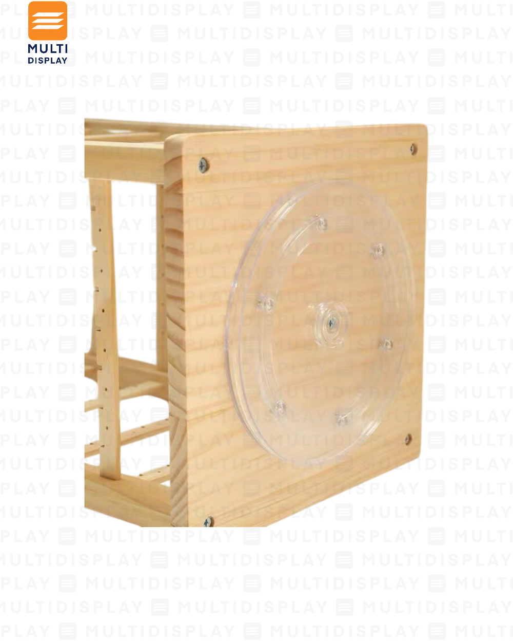 Exhibidor de Arete Rack Giratorio Madera 4 Nivel 23.5x23.5x35.5cm, Madera