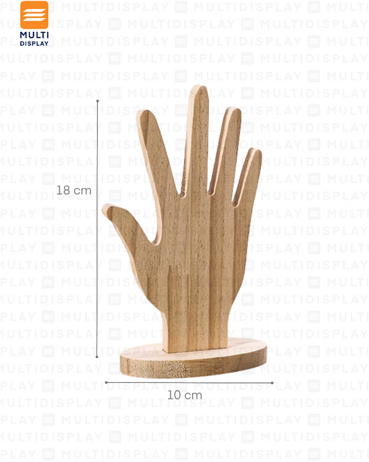 Exhibidor de Anillo Mano Madera, Madera
