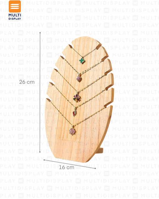 Exhibidor de Collar Tablero Vertical Madera, Small 16x26cm, Madera