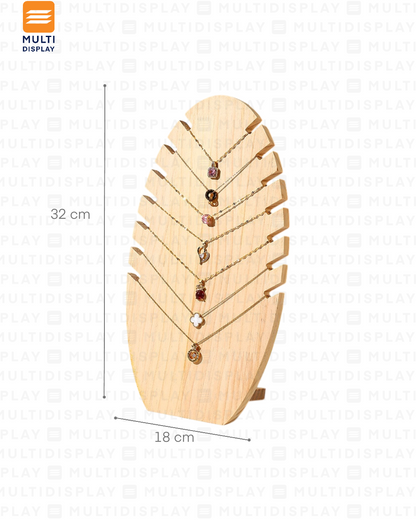 Exhibidor de Collar Tablero Vertical Madera, Medium 18x32cm, Madera