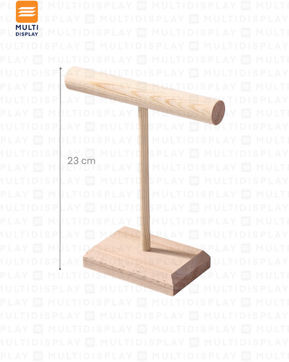 Exhibidor de Pulsera T Madera 1 Nivel 23cm, Madera