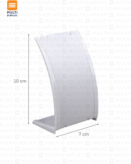 Exhibidor de Collar Tablero Plastico Mini, 7x10cm, Blanco