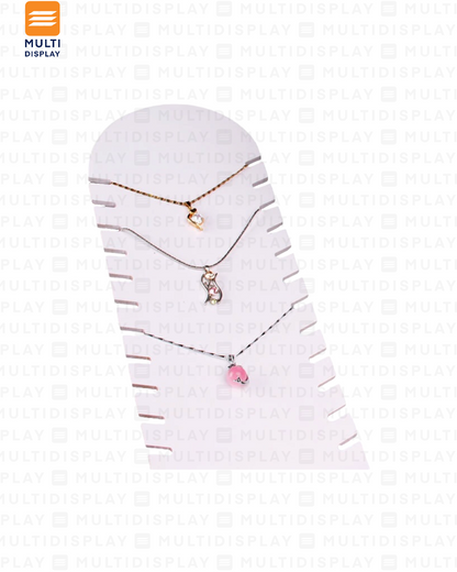 Exhibidor de Collar Tablero Vertical Carton, 15x33cm, Blanco