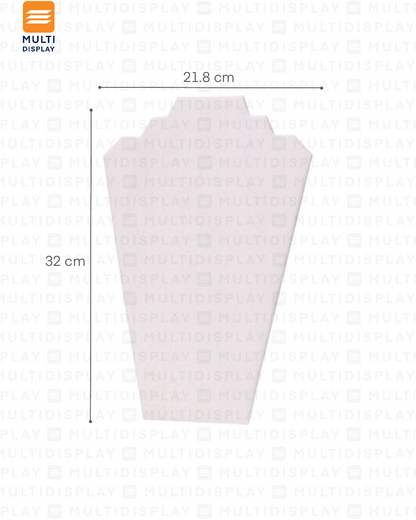 Exhibidor de Collar Busto Carton Lino, 32cm, Blanco