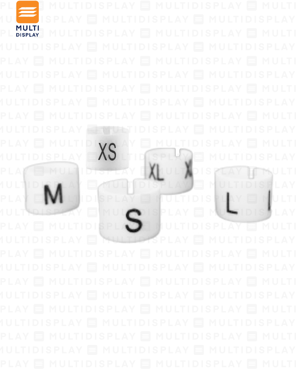 Marcador de Talla para Gancho de Ropa, 100 Unidades, Talla Mixtas