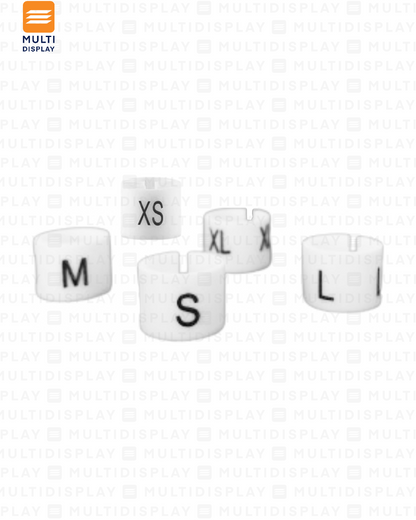 Marcador de Talla para Gancho de Ropa, 100 Unidades, Talla Mixtas