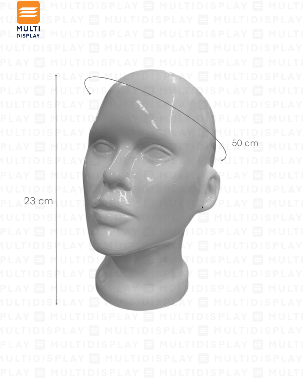 Maniqui Cabeza Artesanal Plastico Mujer, Blanco