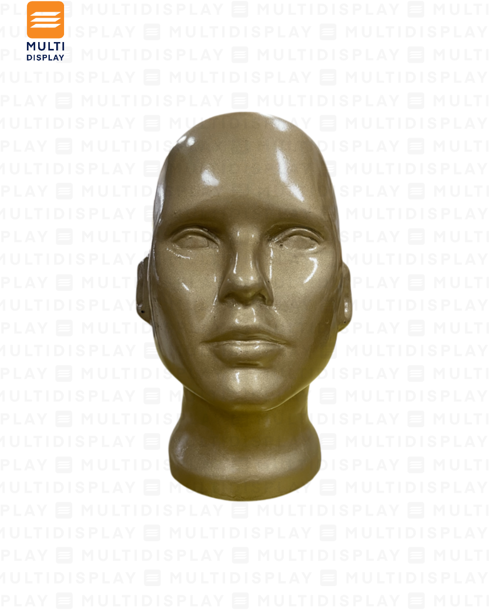 Maniqui Cabeza Artesanal Plastico Mujer, Dorado