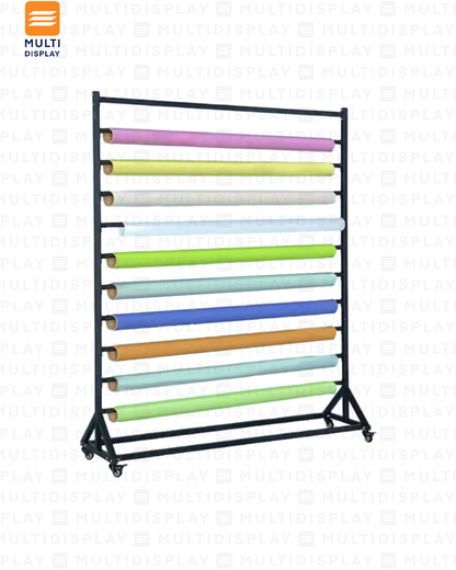 Exhibidor de Rollos 10 Niveles 176x45x215cm, Negro