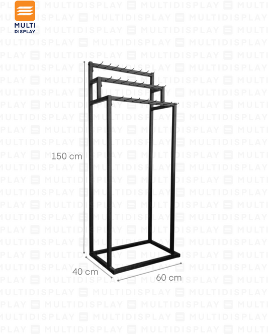 Exhibidor de Correa 60x40x150cm Negro