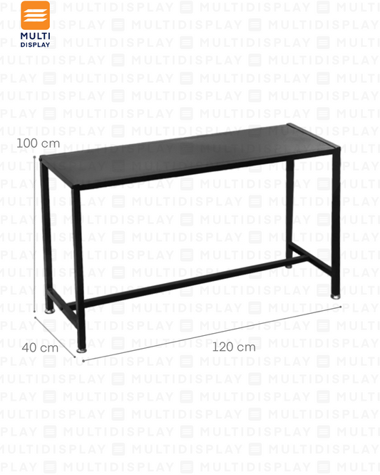 Exhibidor Mesas Cascada Hierro L 120x40x100cm, Negro