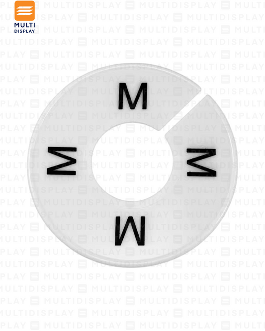 Marcador de Talla para Perchero, Talla M, Blanco