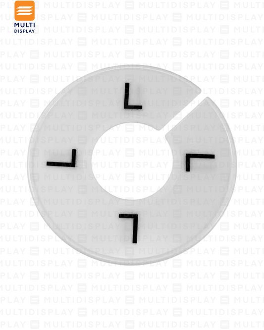 Marcador de Talla para Perchero, Talla L, Blanco