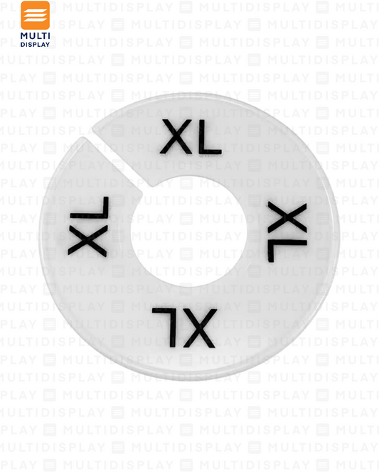 Marcador de Talla para Perchero, Talla XL, Blanco