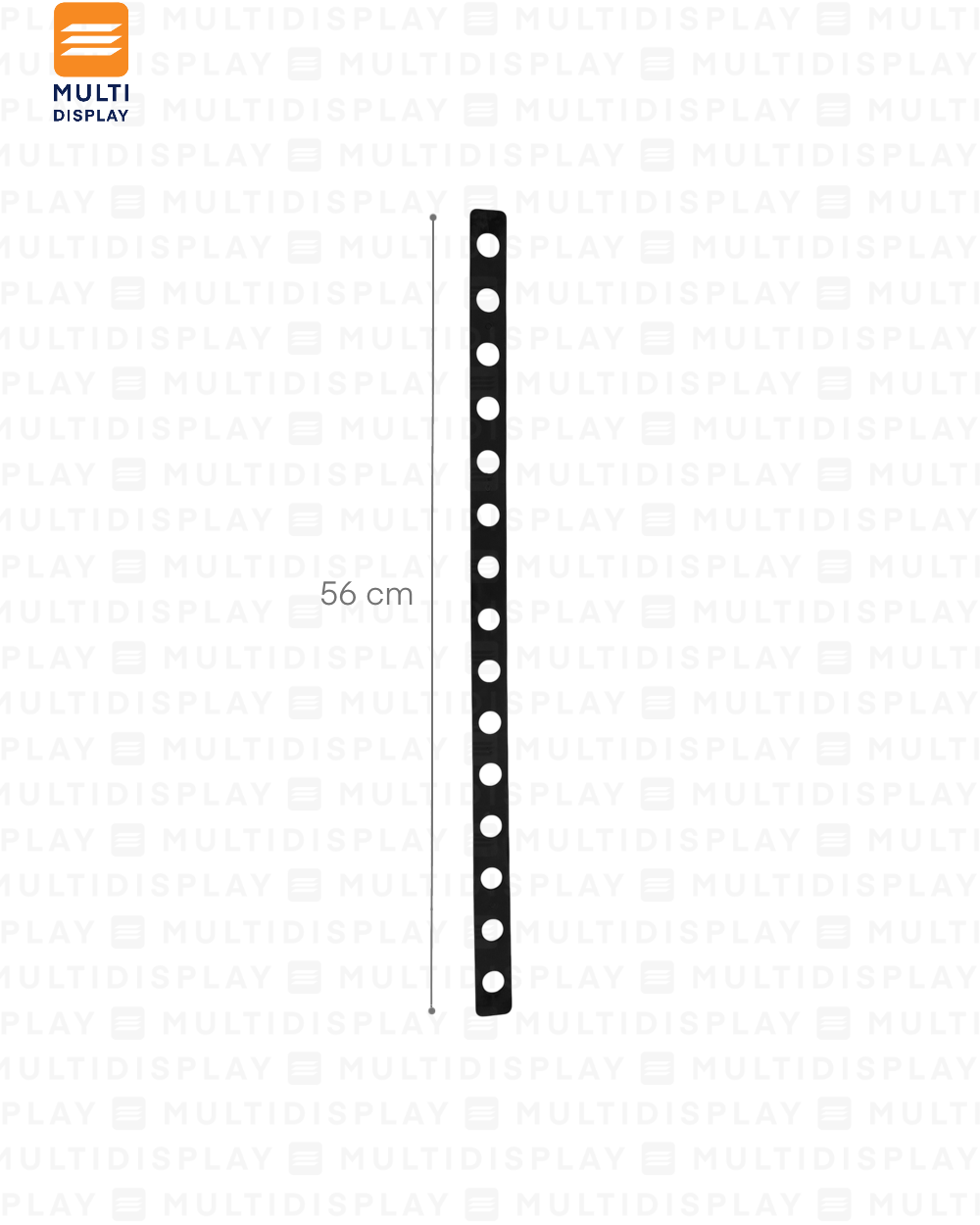 Tira de Coneccion para Gancho de Ropa Plastico 56cm, Negro