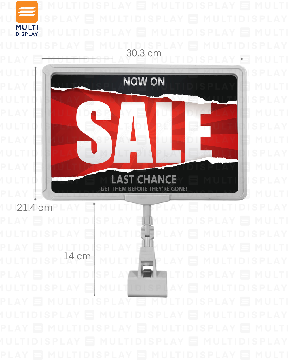 Portabanner A4 Base Clip Blanco