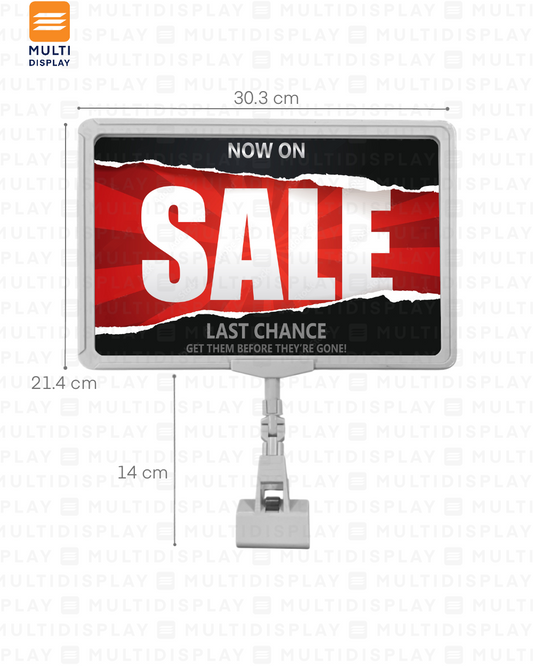 Portabanner A4 Base Clip Blanco