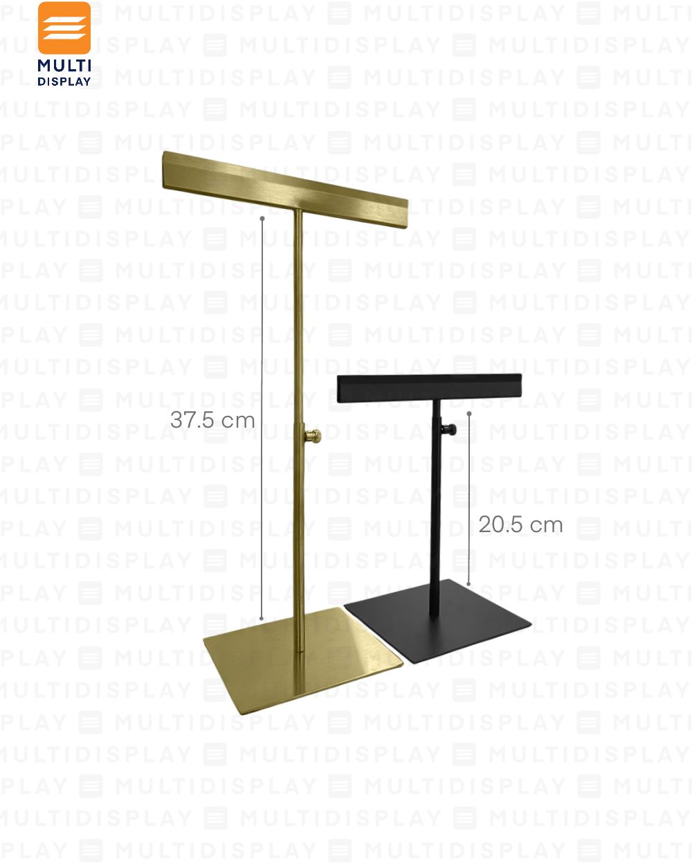 Portabanner A4 Acero Inoxidable U Extendible para Mesa, Dorado