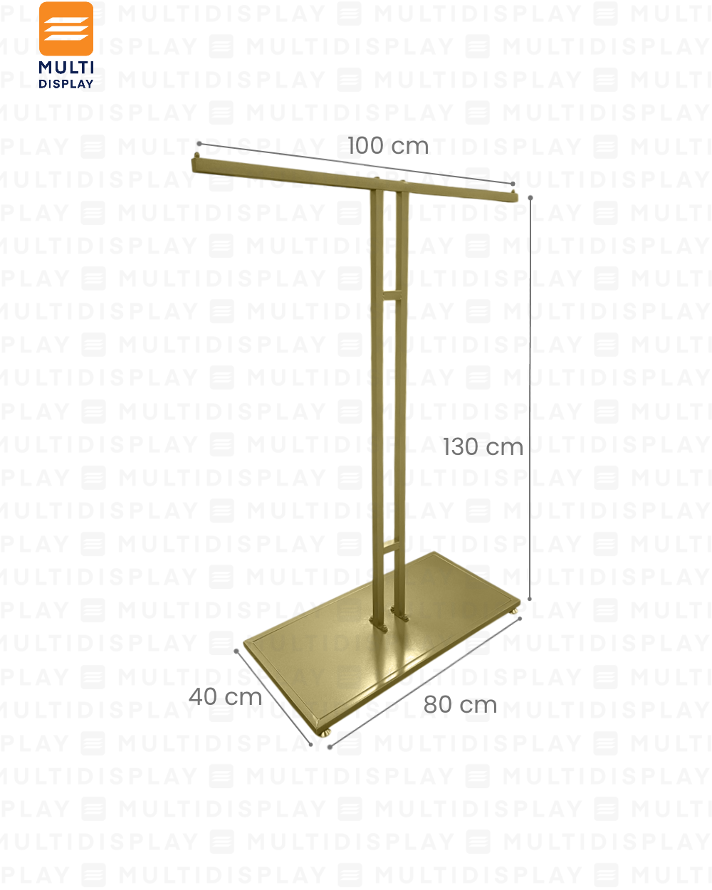 Rack 2 lados 100x40x130cm Dorado