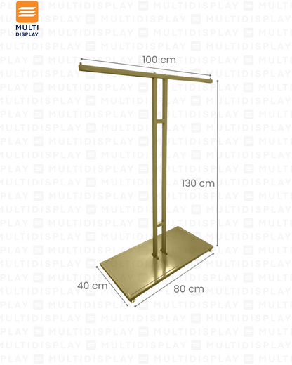 Rack 2 lados 100x40x130cm Dorado