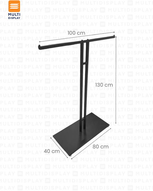 Rack 2 lados 100x40x130cm Negro