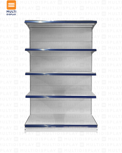 Gondola Pared HD Inicial 120x55x195cm 5 Tablillas, Liso Blanco, 140kg
