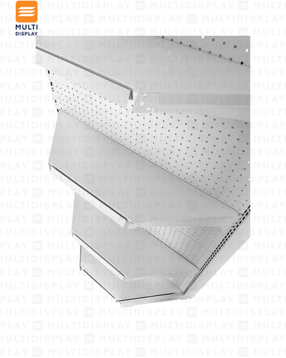 Gondola Esquinera 50x50x180cm  5 Tablilla, Perf. Blanco, 60kg