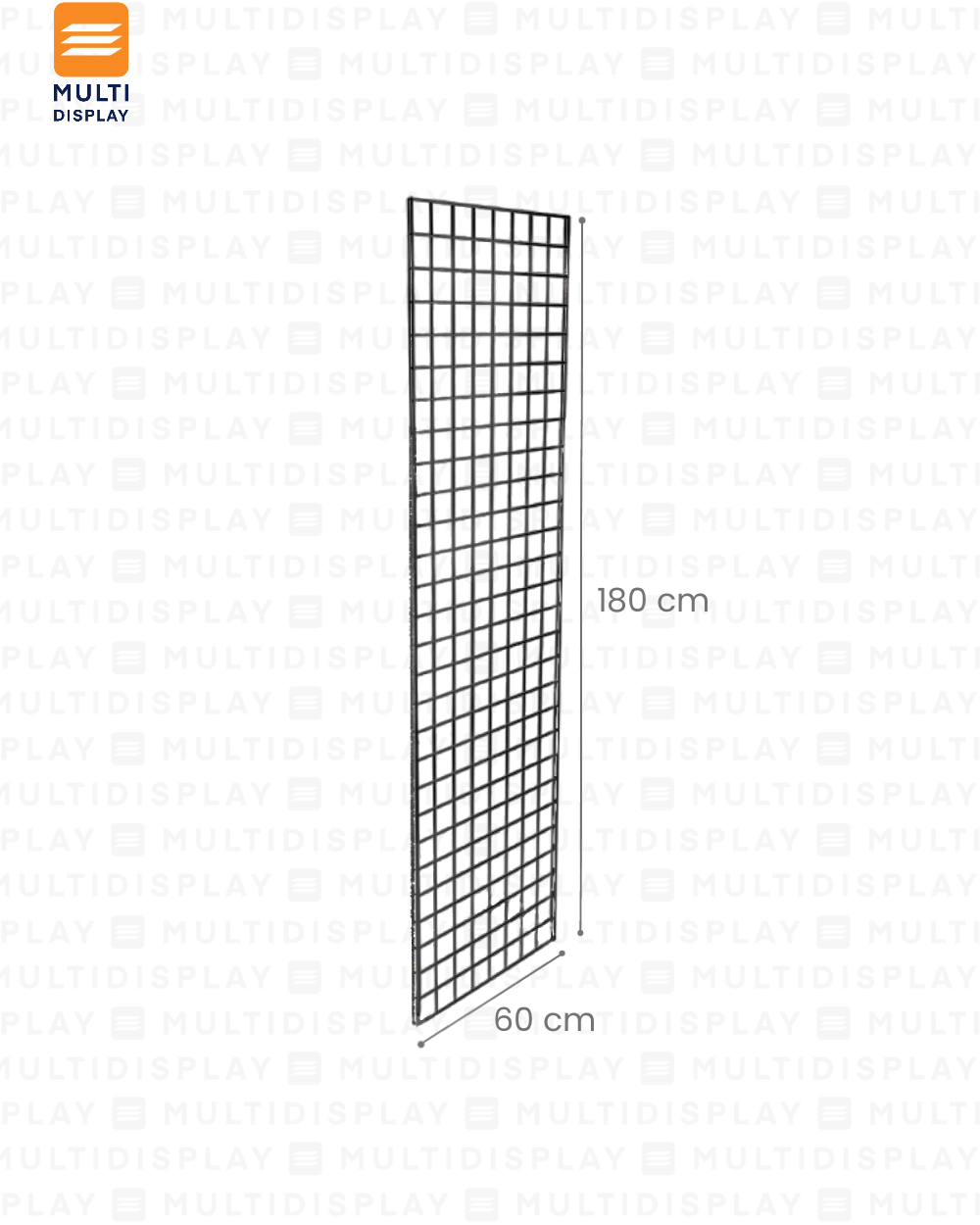 Exhibidor de Malla 60x180cm, Grosor 6mm, Negro