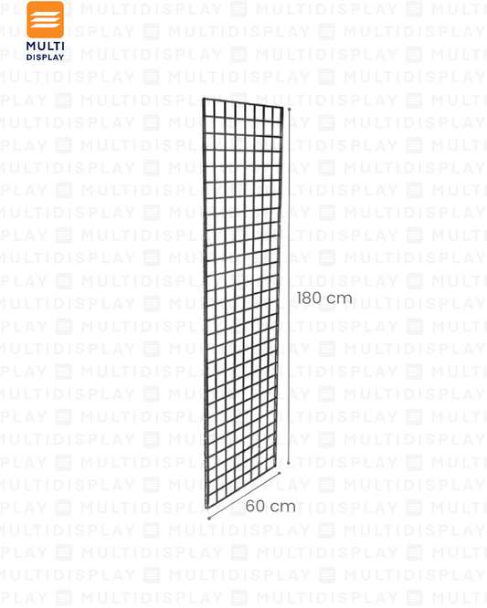 Exhibidor de Malla 60x180cm, Grosor 6mm, Negro