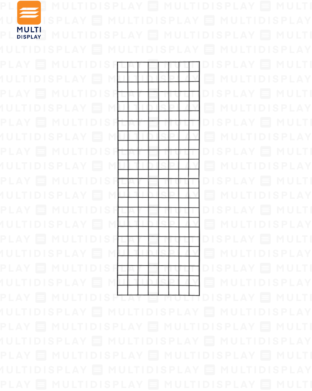 Exhibidor de Malla 60x180cm, Grosor 6mm, Negro